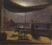 Thomas Fearnley Moonlight in Amalfi (mk22) Spain oil painting artist